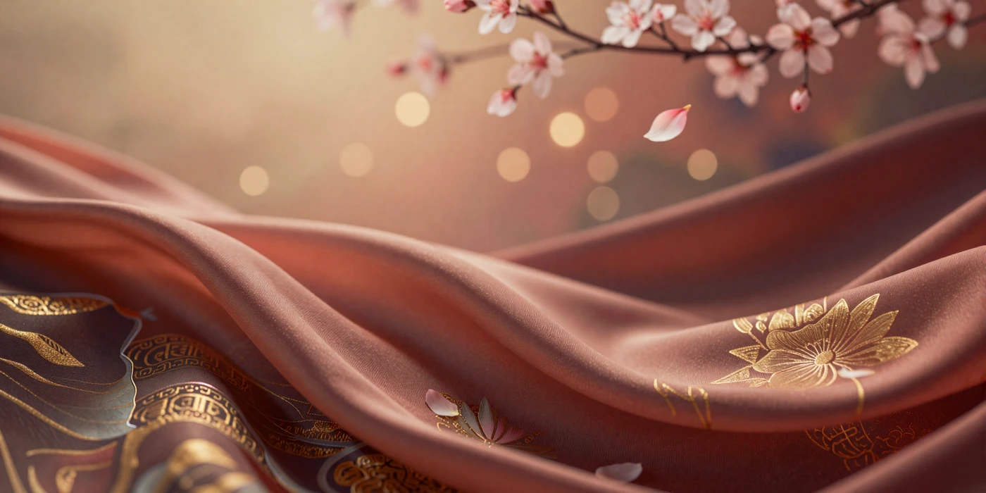 Abstract warm cultural background representing Asian dating platform Dating-bay