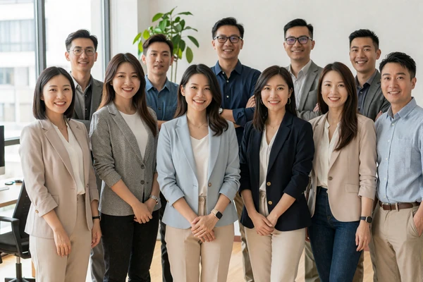 Dating-bay team of matchmaking experts and cultural consultants in their office